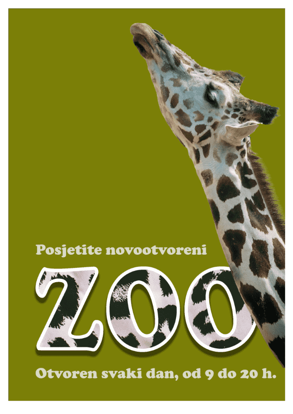 Dizajn za web - zoo plakat